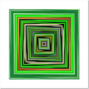 Crazy Green Stripes Posters and Art